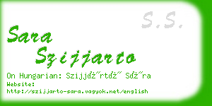 sara szijjarto business card